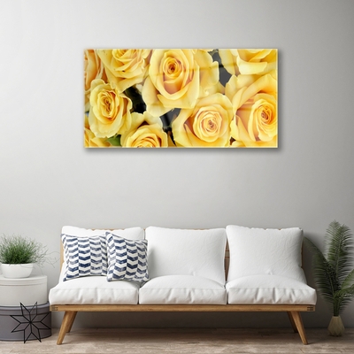 Quadro acrílico Planta de flores rosas