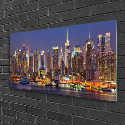 Quadro acrílico Casas na cidade Arranha-céus