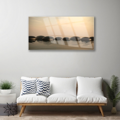 Pintura acrílica Pedras Água Arte