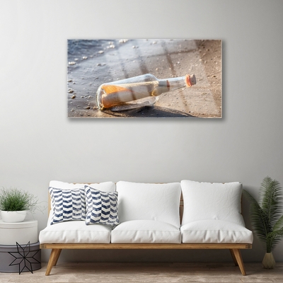 Quadro acrílico Carta Garrafa Arte de Praia