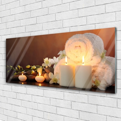 Quadro acrílico Velas para banheira