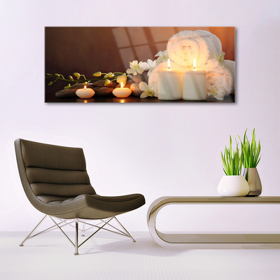 Quadro acrílico Velas para banheira