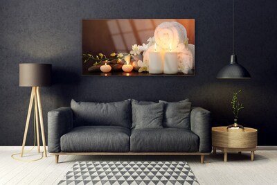 Quadro acrílico Velas para banheira