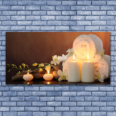 Quadro acrílico Velas para banheira