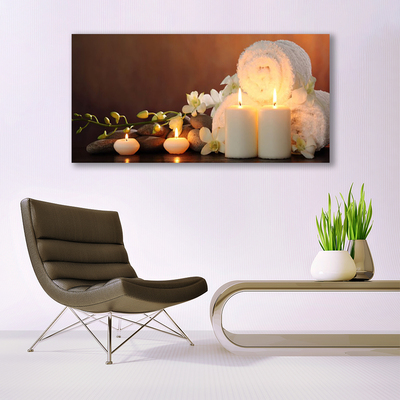 Quadro acrílico Velas para banheira