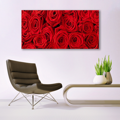 Quadro acrílico Planta de flores rosas