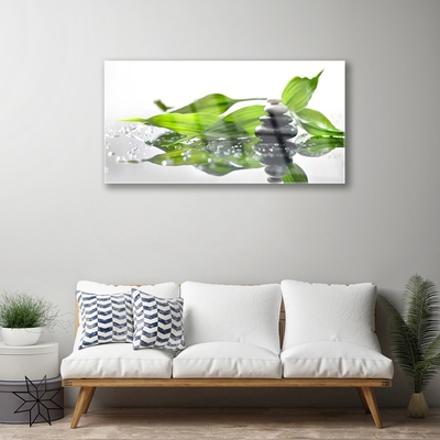 Pintura acrílica Arte com Folhas e Pedras