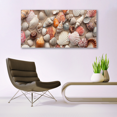 Quadro acrílico Arte em areia de crustáceos