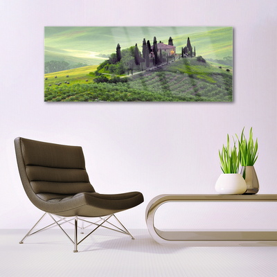 Pintura acrílica Árvores do Prado Natureza