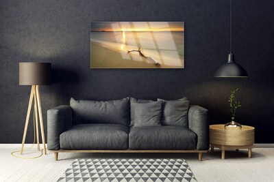 Pintura acrílica Paisagem da Praia do Oceano