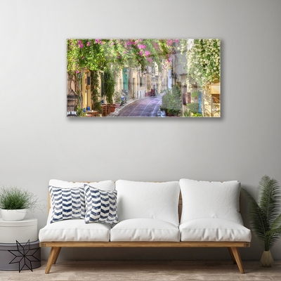 Quadro acrílico Beco Flores Casas Planta