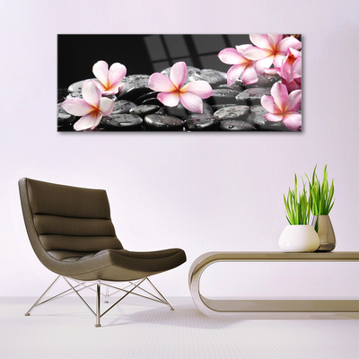 Pintura acrílica Flor de Plumeria para a Parede