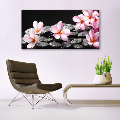Pintura acrílica Flor de Plumeria para a Parede