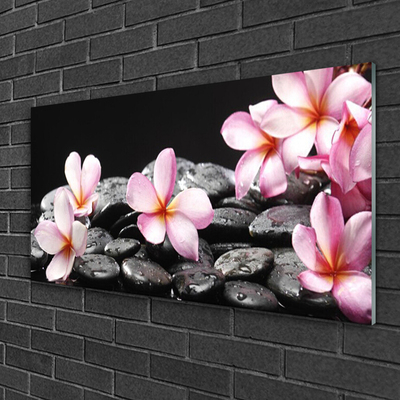 Pintura acrílica Flor de Plumeria para a Parede