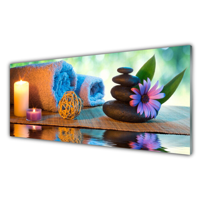 Pintura acrílica Velas de flores de spa