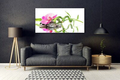 Quadro acrílico Arte em Pedras de Flores de Bambu