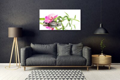Quadro acrílico Arte em Pedras de Flores de Bambu