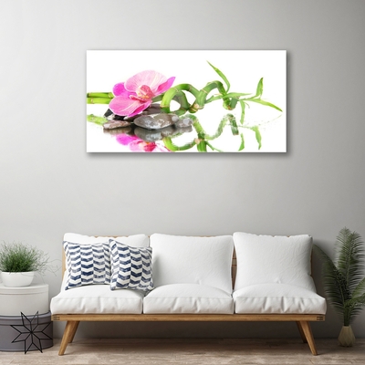 Quadro acrílico Arte em Pedras de Flores de Bambu