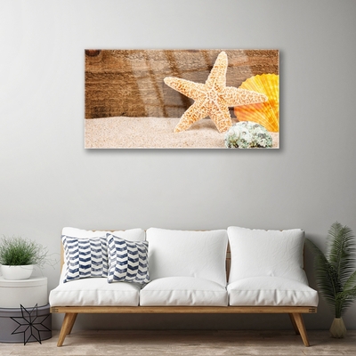 Pintura acrílica Arte de estrela do mar de areia