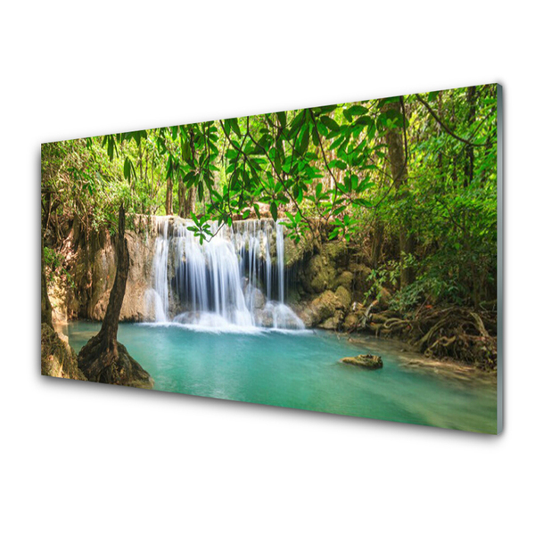 Quadro acrílico Cachoeira Lago Floresta Natureza