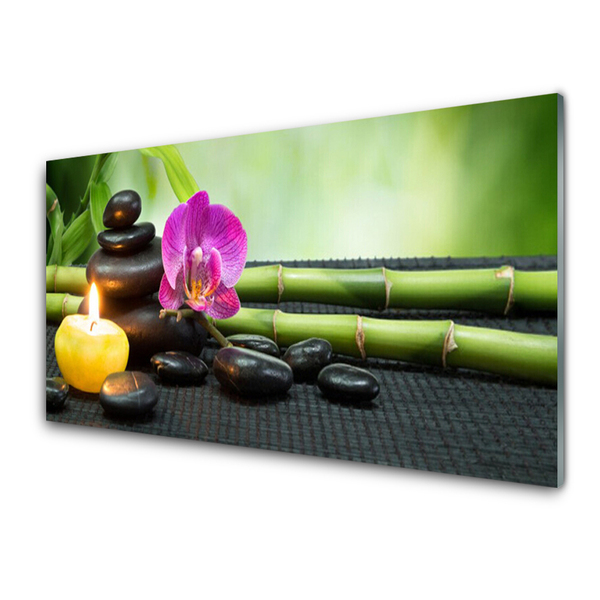 Quadro acrílico Spa Zen de Flores de Bambu