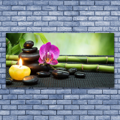 Quadro acrílico Spa Zen de Flores de Bambu