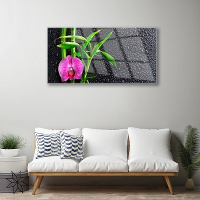 Quadro acrílico Gotas de flores de bambu