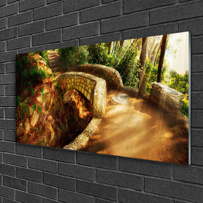 Pintura acrílica Arquitetura de árvores de ponte