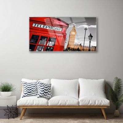 Quadro acrílico Cabine telefônica de Londres