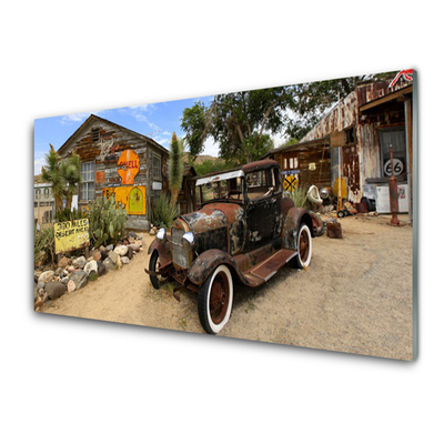 Quadro acrílico Arquitetura de carros antigos