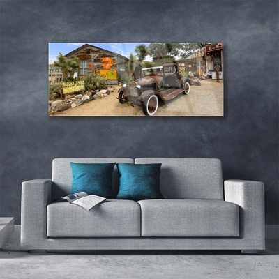 Quadro acrílico Arquitetura de carros antigos