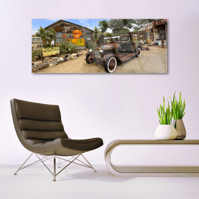 Quadro acrílico Arquitetura de carros antigos