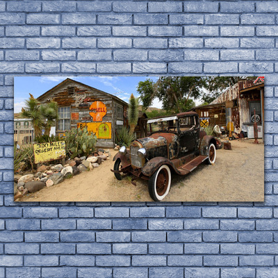 Quadro acrílico Arquitetura de carros antigos