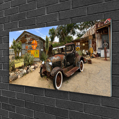 Quadro acrílico Arquitetura de carros antigos