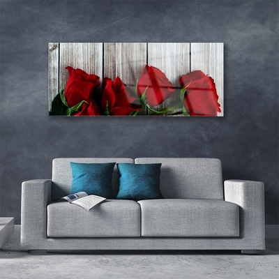 Quadro acrílico Planta de flores rosas