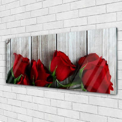 Quadro acrílico Planta de flores rosas