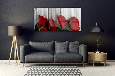 Quadro acrílico Planta de flores rosas
