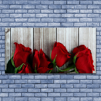 Quadro acrílico Planta de flores rosas