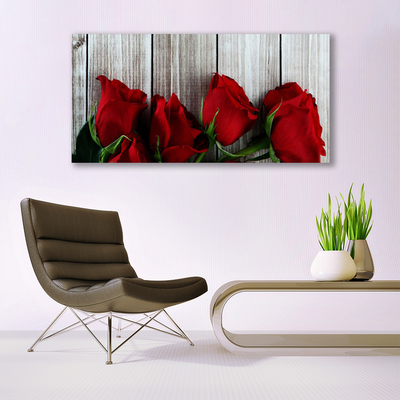 Quadro acrílico Planta de flores rosas