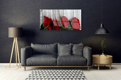 Quadro acrílico Planta de flores rosas