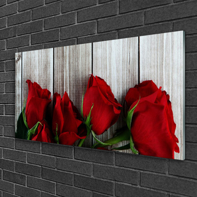 Quadro acrílico Planta de flores rosas