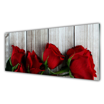 Quadro acrílico Planta de flores rosas