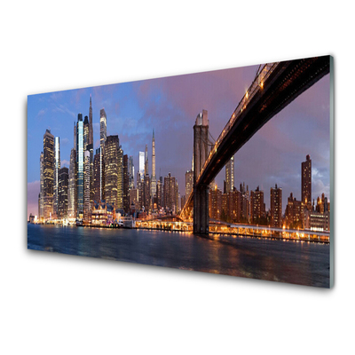 Quadro acrílico Casas da Ponte da Cidade Céu