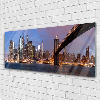 Quadro acrílico Casas da Ponte da Cidade Céu