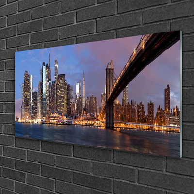 Quadro acrílico Casas da Ponte da Cidade Céu