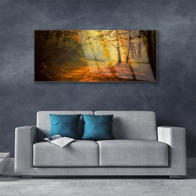 Pintura acrílica Caminho da Floresta Árvores Natureza