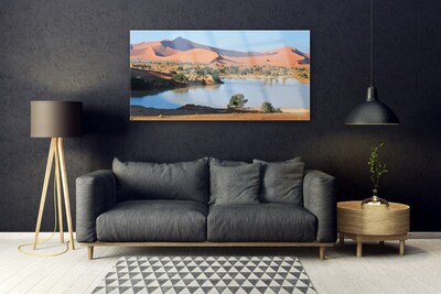 Quadro acrílico Paisagem do Deserto do Lago