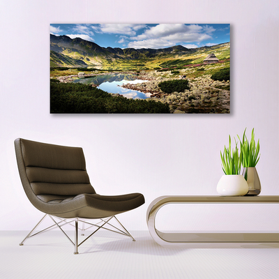 Quadro acrílico Paisagem de lago de montanha