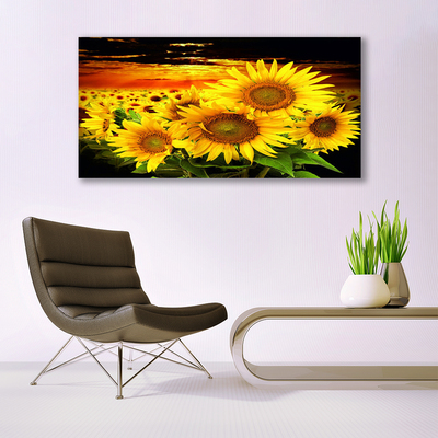 Quadro acrílico Planta de flor de girassol