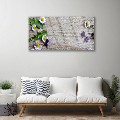 Pintura acrílica Natureza da planta margarida